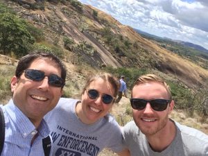 SIT alumni Todd Moss, Michelle Gavin, and Alex Noyes in rural Zimbabwe