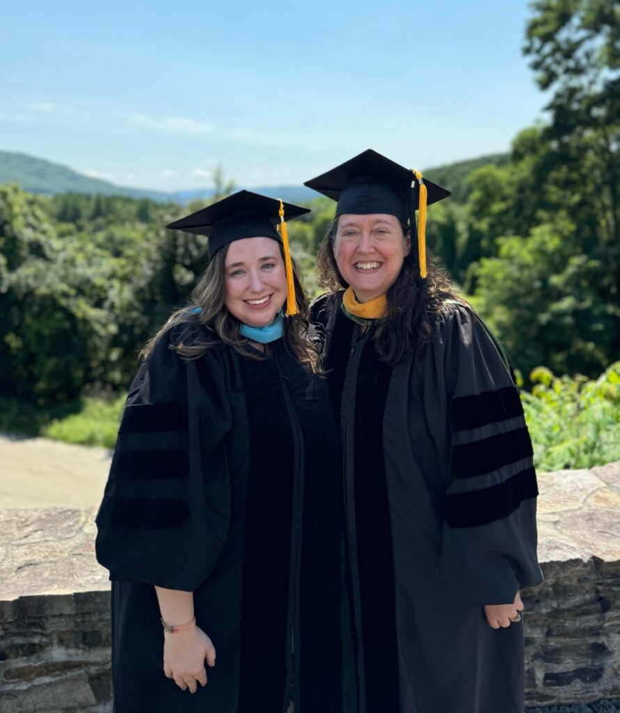 SIT Graduate Institute alumna Dr. Anna Kelly with advisor, Dr. Sora Friedman